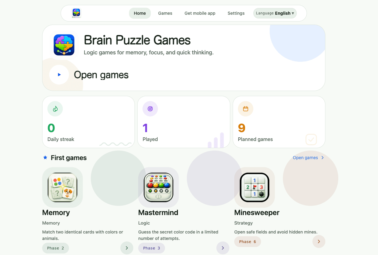 Brain Puzzle Games — kolekcija mobilnih logičkih igara